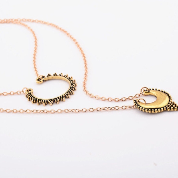 3/$20...Double Layered Antique Gold Necklace - Picture 4 of 4